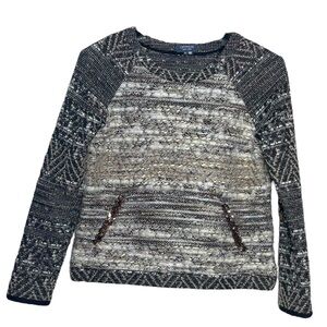 Gryphon New York Heavy Knit Sweater‎ with Sequin Detail